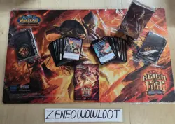 WORLD OF WARCRAFT REIGN OF FIRE PLAYMAT, CARDS, DECK BOX, DIVIDERS, CARD GUIDE - Image 1