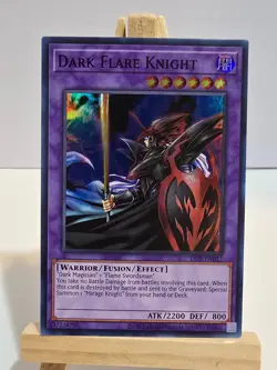 YuGiOh DARK FLARE KNIGHT DCR-EN017 Ultra Rare Unlimited Edition TCG Card - Image 1