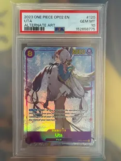 One Piece Uta Secret Rare Alt Alternate Art OP02-120 Paramount War SEC PSA 10 - Image 1