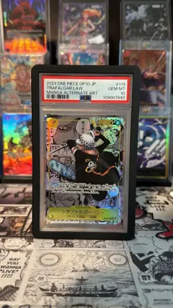 MANGA ALT ART TRAFALGAR LAW One Piece 2024 OP10 Royal Blood Japanese #119 PSA 10 - Image 1