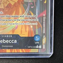 Bandai One Piece CCG Rebecca OP15-039 Leader AA EN - Image 3