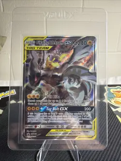Pokemon TCG Pikachu & Zekrom GX Black Star Promo Card SM168 NM 💎 - Image 1
