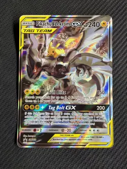 Pokemon TCG Pikachu & Zekrom GX Black Star Promo Card SM168 NM 💎 - Image 3
