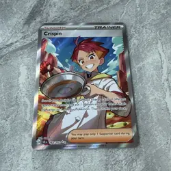 Pokemon TCG Crispin 164/142 Ultra Card SV-07 Stellar Crown Rare Full Art Trainer - Image 3