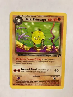 Pokemon TCG Dark Primeape 43/82 Team Rocket card - Image 1