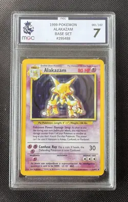 Pokemon Alakazam TCG Holo Rare Card Base Set Unlimited 1999 001/102 - Image 1