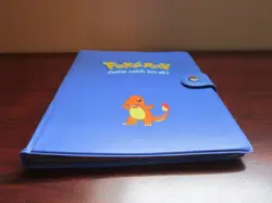 POKEMON VINTAGE CATCH EM ALL BINDER BLUE 30 4-POCKET PAGES 120 CARDS USED EX - Image 3