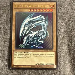 Yu-Gi-Oh Blue-Eyes White Dragon Ultra Rare Holo Card LCKC-EN001 - Image 1