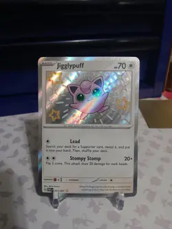 Jigglypuff - 198/091 - Paldean Fates - Baby Shiny Pokemon TCG Card NM Rare - Image 1