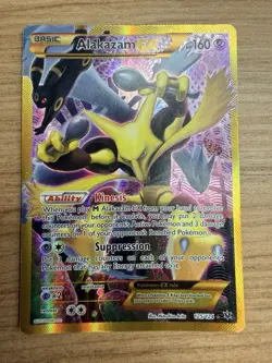 Alakazam EX (125/124) XY Fates Collide Secret Gold Holo Pokemon Card! NM - Image 1