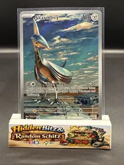 Skarmory Illustration Rare Holofoil 209/191 NM SV08: Surging Sparks Pokemon Card - Image 1