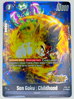 Son Goku: Childhood FS09-09 | Foil | Dragon Ball Legends Fusion World Card | NM - Image 1