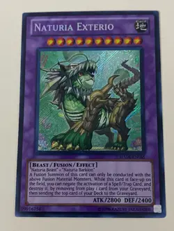 Yugioh - Naturia Exterio x 3 - Secret Rare NM - Free Holo Card - Image 1