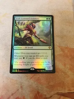 Leaf-Crowned Visionary FOIL Dominaria United MTG LP - Image 1