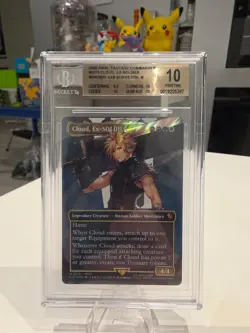 Mtg Final Fantasy Cloud Ex Soldier Borderless Surge Foil BGS 10 - Image 1