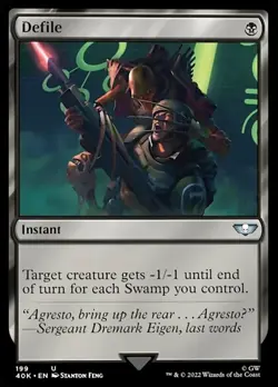 MTG Defile, Commander: Universes Beyond: Warhammer 40,000, Moderately Played, En - Image 1