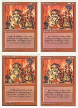 MTG Brothers of Fire x4 4th Fourth Edition Common NM/LP Playset - Image 1