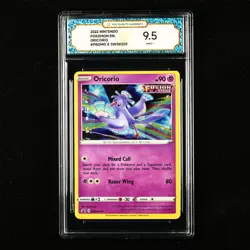 TQG 9.5 MINT+ 2022 Pokemon ENG Oricorio SWSH210 Promo - Image 1