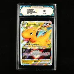 TQG 10 GEM MINT 2022 Pokemon ENG Dragonite VSTAR 050/078 Holo VSTAR - Image 1
