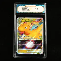 TQG 10 GEM MINT 2022 Pokemon ENG Dragonite VSTAR 050/078 Holo VSTAR - Image 2