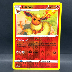 2020 POKEMON VIVID VOLTAGE FLAREON 026/185 REVERSE HOLO (RARE) - Image 1