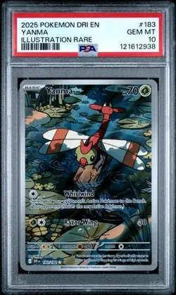 2025 POKEMON YANMA DESTINED RIVALS 183/182 ILLUSTRATION RARE PSA 10 - Image 1
