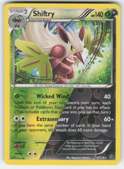 Shiftry 11/114 Holo Rare Steam Siege Pokemon Reverse Holo Near Mint - Image 1