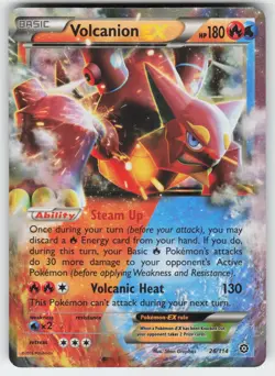 Volcanion EX 26/114 Holo EX Rare Steam Siege Pokemon Near Mint - Image 1