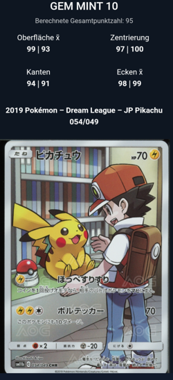 AOG 10 Pokemon Karte Pikachu 054/049 Sm11b Dream League 2019 - Image 1