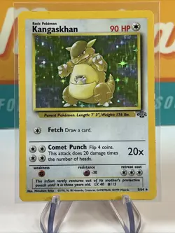 Kangaskhan #5 Holo Rare Pokemon TCG 1999 Jungle Unlimited MP Moderately Played - Image 3