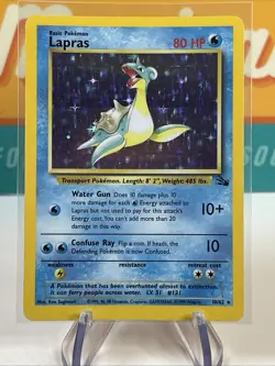 Lapras #10 Holo Rare Pokemon TCG WoTC 1999 Fossil Unlimited LP Lightly Played - Image 3