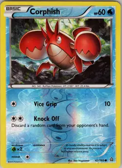 Corphish 42/160 Common - Pokemon TCG XY: Primal Clash - Reverse Holo (NM) - Image 1