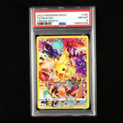 PSA 8 NM-MT 2023 Pokemon ENG Pikachu F 160/159 - Image 1