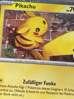 Swirl 🌀 Pikachu Promo Karte 30th Anniversary NM DE TEF 051/162 30th Pokemon - Image 2