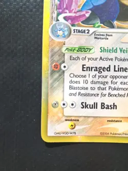 Pokemon TCG Blastoise Crystal Guardians 2/100 Holo Rare 110 DMG Card 2006 - Image 2