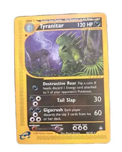 Pokemon card carte TCG 2002 Tyranitar 40/147 Aquapolis vintage :) - Image 1