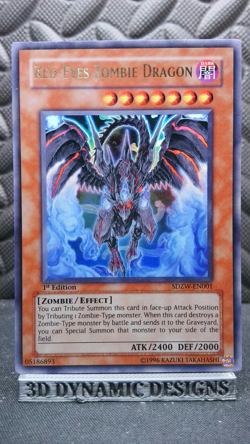 | Yugioh Red-Eyes Zombie Dragon SDZW-EN001 1st Edition Zombie World LP 🔥 | - Image 1