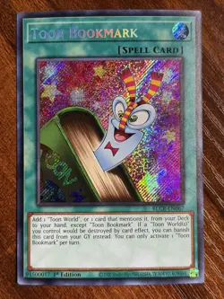 Yu-Gi-Oh! Toon Bookmark BLCR-EN067 - 1st Edition - Secret Rare - Near Mint! - Image 1