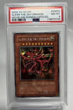 Slifer the Sky Dragon YMA PSA 8 Secret Rare Ani-Manga Promo #EN001 Yugioh 2004 - Image 1