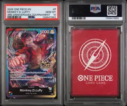 2025 ONE PIECE PROMOS P MONKEY D. LUFFY 3RD ANNIVERSARY TOURNAMENT PSA 10 - Image 3