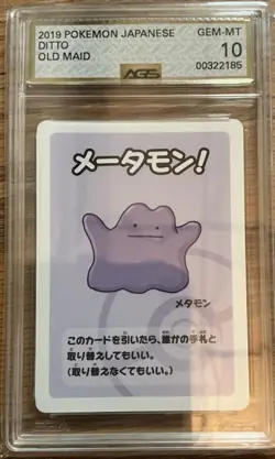 Pokemon Ditto Old Maid Japanese AGS 10 Gem Mint 2019 Card Slab - Image 1