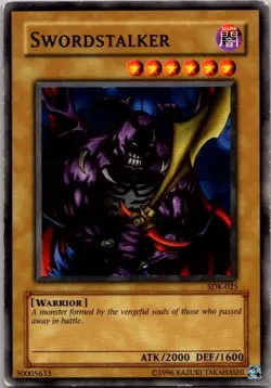Yu-Gi-Oh TCG Swordstalker SDK-025 Unlimited Regular Common Card Played MP - Image 1