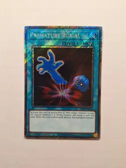 Premature Burial RA03-EN103 Platinum Secret Rare 1st Edition YuGiOh Card - Image 1