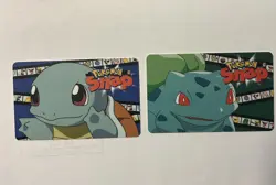 1999 Blockbuster Video Pokemon Snap Smart Card Squirtle and Bulbusaur 2 pack - Image 1
