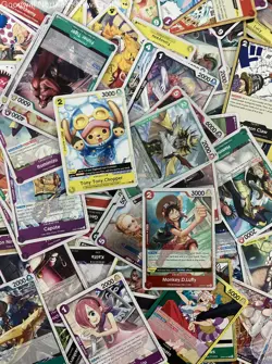 2.5LB Lot of Mixed One Piece Cards CCG TCG Trading Cards Incl Holo Cards - Image 3