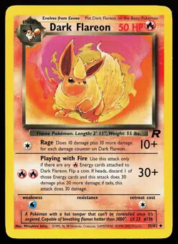 Dark Flareon 35/82 Uncommon Team Rocket Pokemon Card - Image 1