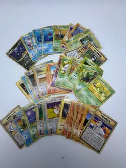 Pokemon Card Lot 40+ Vintage WOTC Base Era + Japanese Commons/Uncommon LP-HP - Image 1