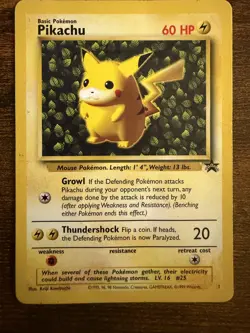 Pikachu - 1 - Pokemon Wizards Black Star Promo Card MP - Image 1