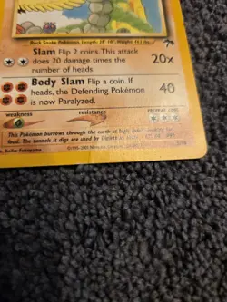 Pokemon Onix Promo Regular Basic Card 90 HP 03/18 Southern Islands 2001 English - Image 2