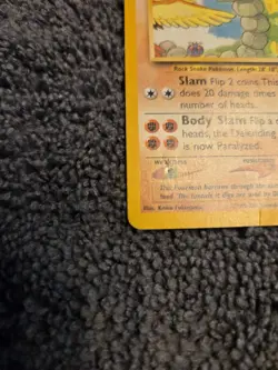 Pokemon Onix Promo Regular Basic Card 90 HP 03/18 Southern Islands 2001 English - Image 3